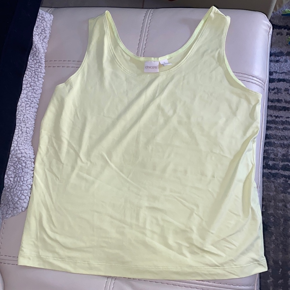 Pale yellowish green Chicos tank